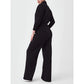 Women Wide Leg Technical Fleece Jumpsuit