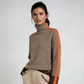 Turtleneck with Contrasting Stripes