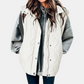 Women's Puffer Vest Quilted Zip Up Snap Button Sleeveless Coat