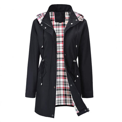 🎁🧥3-in-1 Plaid Waterproof Jacket for Women– Rain, Wind & Cold, All Covered