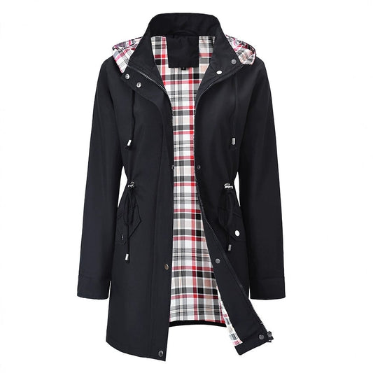 🎁🧥3-in-1 Plaid Waterproof Jacket for Women– Rain, Wind & Cold, All Covered