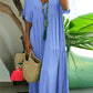 🌺Hot Sale 50% OFF⏳Women's V Neck Short Sleeve Maxi Dress with a Relaxed Flowy Fit for Summer