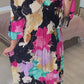 50% OFF💃V-neck Floral Seaside Vacation Loose Dress