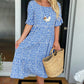 ☄️NEW HOT SALE🎉Round Neck Polka Dot Print Midi Dress