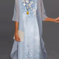 Women's two-piece round neckline printed dress