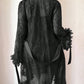 Plus size Lace Cami Nightgown & Floral Lace Trim Wide Sleeve Sheer Robe