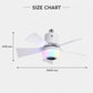 🏆LAST DAY SALE ONLY￡19.99 with Adaptor!!🎁BreezGlow™ Smart E27 Ceiling Fan Light with Hi-Fi Bluetooth Speaker & Mood Lighting  Cool Breezes • Crystal-Clear Sound • 16 Million Colours💡🌬️🎵