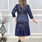 Helen™ | Velvet Bloom Midi Dress