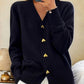 🌸Women’s V-Neck Knit Cardigan with Heart-Shaped Buttons for Cosy Winter Layering