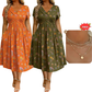 ⏳LAST DAY SALE ONLY￡15.99!!🌿Women's V-Neck Floral Print Dress with Twist Waist