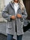 Women's Casual Plush Solid Color Cardigan