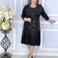 Helen™ | Velvet Bloom Midi Dress