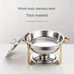 Set, Stainless Steel Chafing Dish Buffet Set, 4.5L Round Catering Chafer Warmer Set With Tray, Pan-TBIM