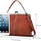 💼2026 New Kattee Elegant Waterproof Women’s Leather Kiss-Lock Tote Handbag