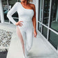One Shoulder Rhinestone Jumpsuit