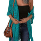 😍Women’s Oversized Knit Cardigan – Lightweight Crochet Tassel Kimono for Spring & Summer 🌸