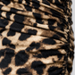 Lace V-Neck Ruched Leopard Midi Dress