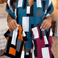 💥LAST DAY 49% OFF💥Women's Plus Size Color Block Shirt Blouse Short