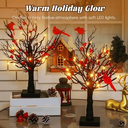 Limited-time Black Friday 🔥Vintage Glowing Tree With Electric Cardinal & Berries
