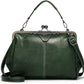 💼2026 New Kattee Elegant Waterproof Women’s Leather Kiss-Lock Tote Handbag
