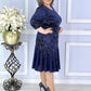Helen™ | Velvet Bloom Midi Dress