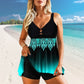 2PCS Ladies Tankini Swimsuit Set Swim Dress Boyshorts