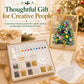 🔥 LAST DAY 49% OFF – 🎄 DIY Jeweled Christmas Tree Art Kit | Colorful Gems, Pearls, Paints & Gold-Tone Floating Display Frame 💎✨