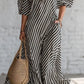 Women's Elegant Striped Off Shoulder Dress