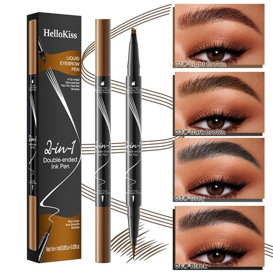 BUY 1 GET 1 FREE(🎉 2 PCS)🎉2-In-1 Waterproof Long-Lasting Eyebrow Pen