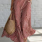 Women's Elegant Striped Off Shoulder Dress