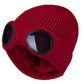 Unisex Goggle Knitted Beanie Hat