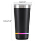 🎧 16oz Stainless Steel Insulated Tumbler with Built-in Bluetooth Speaker & LED Lights