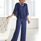 3/4 Sleeve Double Layered Top and Nine Minute 2-Piece Pants Set