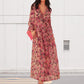 💞The best gift💞Women's Floral V-Neck Long Sleeve Flowy Dress