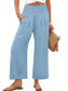 Women's Casual High-Waisted Straight-Leg Cropped Pants