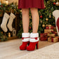 Plus Size Women Christmas Boots Heels Ankle Boots
