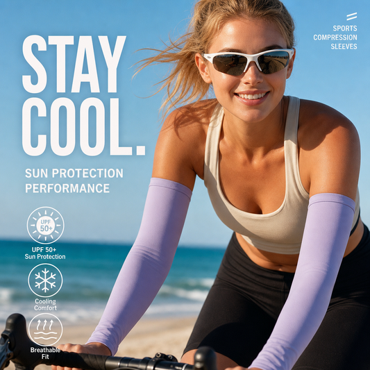 🧤49% OFF! ☀️Sporty Cooling Compression Sleeves with UV Protection – Cool, Protective, and Perfect for Outdoor Sports 🏃‍♂️