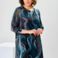 AVA™ | Ocean Whirl Chiffon Dress
