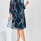 AVA™ | Ocean Whirl Chiffon Dress