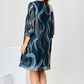 AVA™ | Ocean Whirl Chiffon Dress
