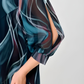 AVA™ | Ocean Whirl Chiffon Dress
