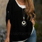 Women's Shirt Blouse Solid Color Stylish Casual Long Sleeve Crew Neck Regular Tops