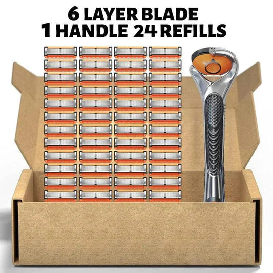 24-Piece Men's Razor Refill Set + Free Handle
