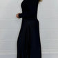 Women's solid color Jumper & Pleated Bottom Dress
