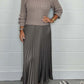 Women's solid color Jumper & Pleated Bottom Dress