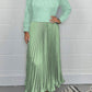 Women's solid color Jumper & Pleated Bottom Dress