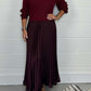 Women's solid color Jumper & Pleated Bottom Dress