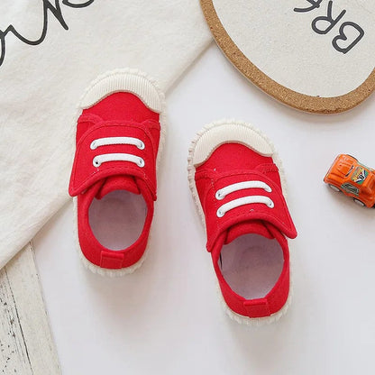 Kids’ Canvas Velcro Shoes – Soft Sole & Stylish Fit