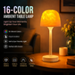 Aurora/Ocean Wave/Water Ripple Desk Lamp – 16-Color Ambient Table Lamp with Control
