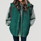 Women's Puffer Vest Quilted Zip Up Snap Button Sleeveless Coat